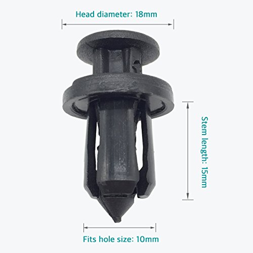 image for Lantee 50 Pcs Nylon Bumper Push-Type Retainer Clips Fit for Nissan 015