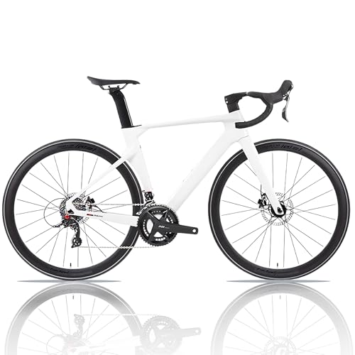 24段変速 カーボンロードバイク R5 Pro 油圧ディスクブレーキ 超軽量 エアロバイク 軽量で快適なレーシングサドル aero bikes 適応身長189-195cm