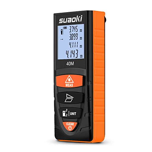 Suaoki D8 - 40m Telémetro Láser Distanciómetro, Medidor Láser de Distancia Con Multimodos de Medición