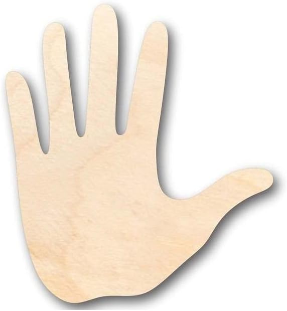 Unfinished Wood Hand Shape Craft up to 46" DIY 24" / 3/4"