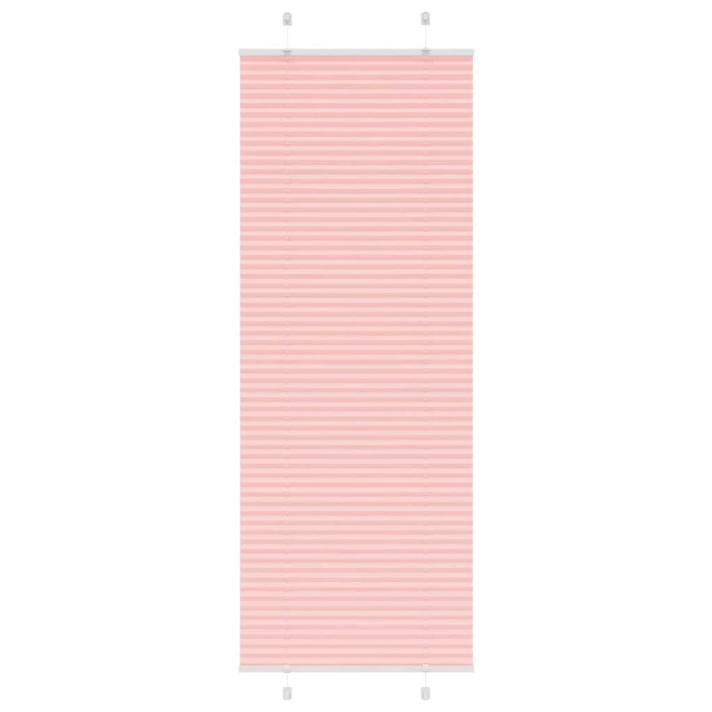 Store plissé zébré rose 70x200cm pour fenêtre en polyester
