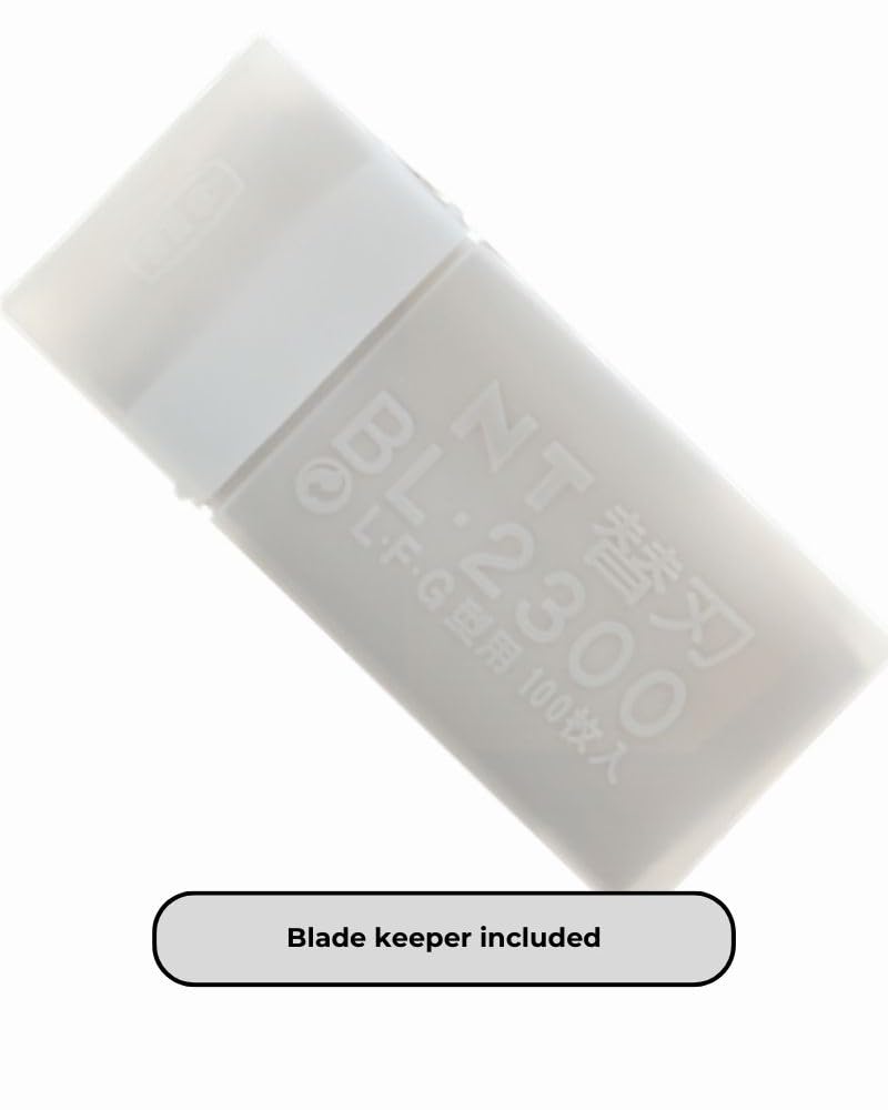 Nt Cutter L-500GRP Cortador Metálico 18 mm + Cartucho de 100 hojas con dispensador. Kit cútter profesional con cuchillas de respuesto. Cúter metálico en aluminio mango anti-deslizante.