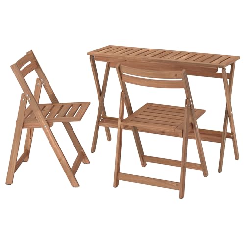 Table et chaises pliantes en bois teinté marron clair ProTuning NÄMMARÖ