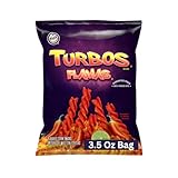 Turbos Flamas Corn Snack Chips | Pack of 34 | Spicy Hot Chili Pepper With Hint Of Lime | Variety Pack Bundles | Sabritas Chip | RcTechDistro Bundle Box | 3.5 Oz Bags