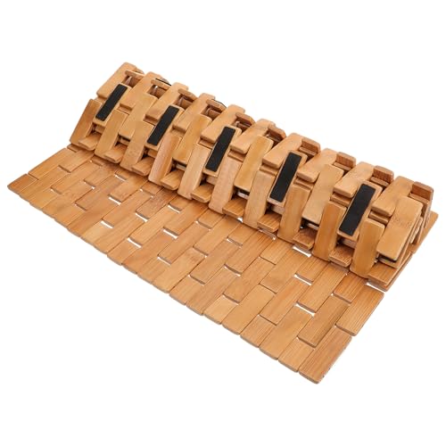 Baluue Esterilla de Bambú Antideslizante para Baño y Ducha Alfombra Natural Resistente al Agua de Cojín de Suelo Artesanal para Cocina y Recibidor