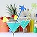 ERUIOLA ESKONI 7 Inch Plastic Cocktail Ice Drink Swizzle Sticks Tropical Palm Tree Set of 50