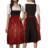 Occasions: Cette robe de carnaval allemande authentique de la bière est l'un des designs les plus classiques et ne sera jamais démodée. Notre robe traditionnelle dirndl pour femme est idéale pour la fête de la bière bavaroise, le carnaval, Halloween ou les bals masqués à thème, ensemble de costume exquis pour la fête de la bière, et vous permet de vous démarquer dans la foule.