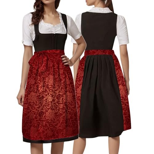 Falda tirolesa tradicional plisada midi para mujer en tallas grandes