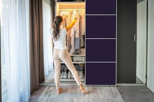 Papel Pintado para Muebles Autoadhesivo Wallfluent Mate Púrpura para Cubrir Daños 6