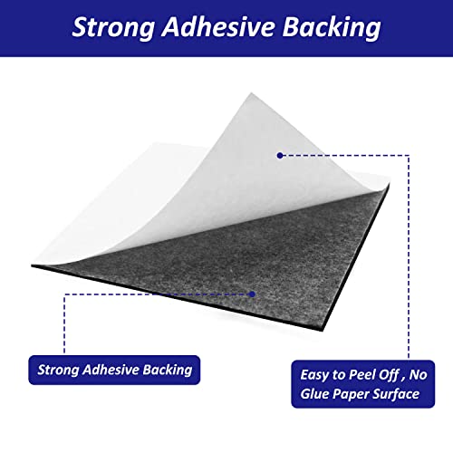 Image of Foam Padding Sheets with Adhesive Backing - Self Stick Neoprene Insulation Foam,22PCS 1 /16 Inch Thick X 4 Inch Long X 4 Inch Wide - Closed Cell Foam Sheet Square Pad