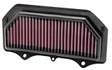 K&N Motorcycle Air Filter: High Flow Performance Air Filter Fits 2011-2018 Suzuki GSXR600 GSXR750 Washable & Reusable OEM # Replacement 278014J00 Air Filter SU-7511
