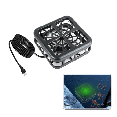 MYUSTAD Dégivrant thermostatique flottant pour étangs extérieurs, chauffage à température contrôlée pour étangs extérieurs, protège les poissons et...