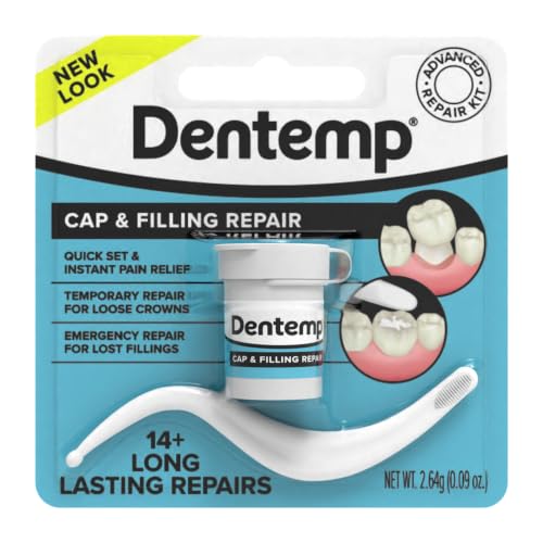 Dentemp Maximum Strength Loose Cap and Lost Filling Repair - Dental Repair Kit for Instant Pain Relief (Pack of 1)