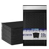 52 Pack Bubble Mailers 4x8inch Padded Envelopes Thin Mailing Envelopes Waterproof Bubble Opaque Padded Mailers Self Seal Adhesive Shipping Bags for Mailing Jewelry Makeup Small Business