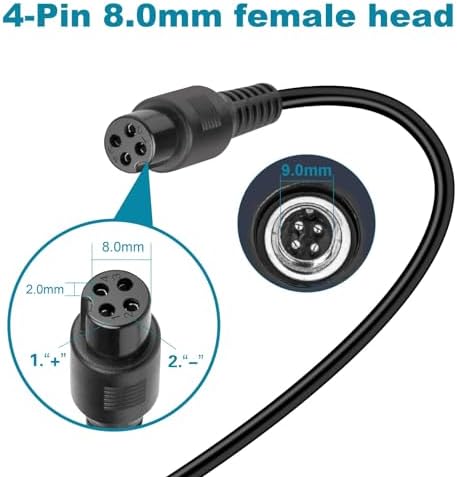 Segway Ninebot S/S-MAX/미니 라이트/미니 프로용 4핀 8mm 스쿠터 충전기 — 사진 2