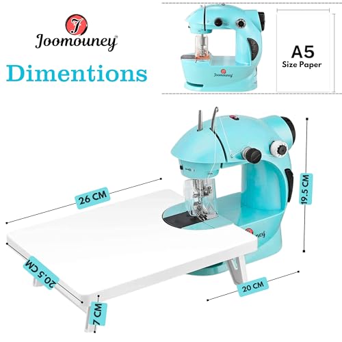 Joomouney Mini Sewing Machine-Electric Sewing Machine with table set and light tailoring clothes stitching silai machine small portable Hand sewing... - Image 4