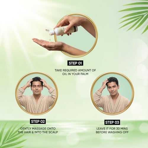 Image of Amrutveni Hair Oil for Men - Herbal Elixir with 40+ Actives, Reduces Scalp Dryness & Dandruff, Extends Hair Growth Cycle & Controls Hair Fall, Non-Sticky Formula for Lush & Beautiful Hair, 50ML