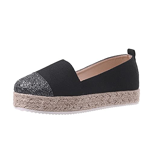 YANFJHV Chaussures à plateforme élégantes pour femme - Chaussures plates - Chaussures de loisirs - Espadrilles - Chaussures de marche pour femme - Légères et...