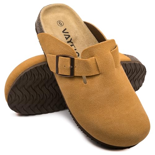 Image of Women Suede Clogs Casual Slip On Potato Mule Slippers