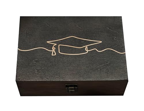 Custom Graduation Gift Ideas Graduation Box Engravong Graduation Cap Graduation gift for Him Keepsake Box, Graduation Gift For Her Decorative Memory Box Personalized gifts (without personality)