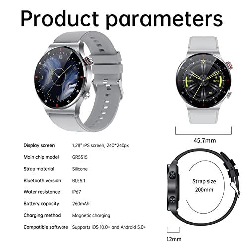 Filiekeu Women Men Smart Watch Bluetooth Calls Heart Rate Sleep Monitor Mens Smart Watch Ip67 Waterproof Sport Fitness Tracker Hd Touch Screen Silver Stainless Steel Smart Watches For Android Ios… #TOP5