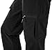 Rdruko Women's Hiking Cargo Pants Lightweight Water-Resistant Quick Dry UPF 50+ Travel Work Pants Zipper Pockets Black XX-Large