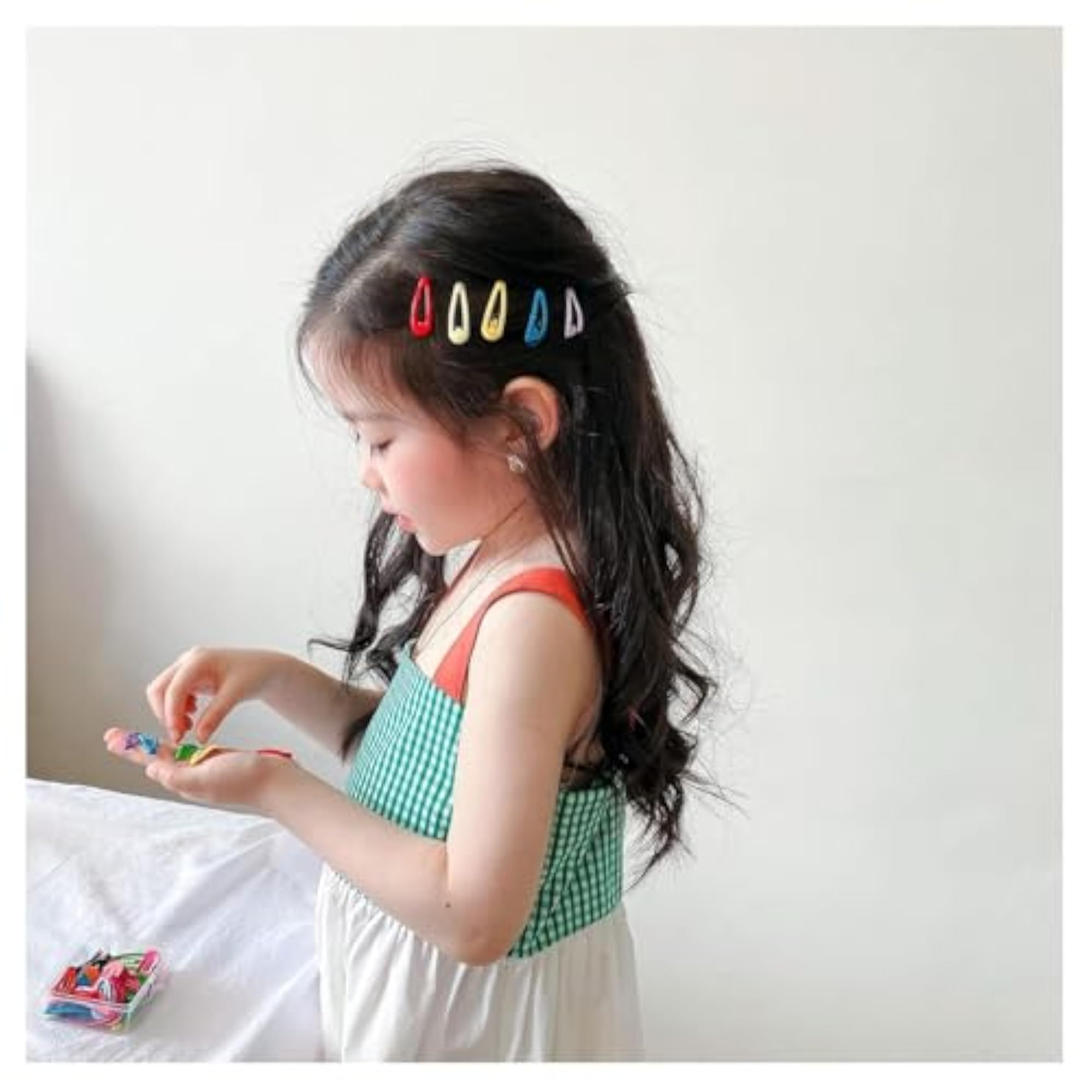 48 Pcs Multicolor Tic-Tac Hair Clips, Hair Accessories