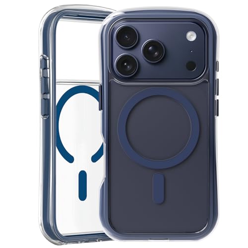 Image of Airbag Phone Cover Compatible with iPhone 17 Pro | 5 Layer Protective Structure | Anti-Scratch & Anti Aging Back Cover | Heat Protection During Charging | Compatible MagSafe | Blue | 5 Layer Protective Structure, Anti-Scratch & Anti Aging, Heat Protection During Charging, Compatible MagSafe