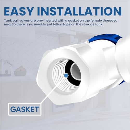 image for Metpure Quick Connect Tank Ball Valve with Gasket For Water Purificati