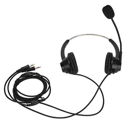 FSAKLPXOV H360D - Auriculares para Centro de Llamadas para PC, Auriculares comerciales con micrófono con cancelación de Ruido, Auriculares binaurales para teléfono para Servicio al Cliente