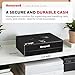 Honeywell Safes & Door Locks - Deluxe Small Cash Box with Removable Money Tray - Storage Under Tray & 8 Coin Slots - Durable Metal Safe with Key Lock - Saving Money Lock Box - Black, 0. 23 CU - 6113