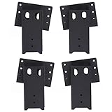 ADLER Multi-Use Outdoor 4x4 Compound Angle Platform Brackets for Deer Stand Hunting Blinds Shooting Shack, Tree House, Observation Decks, Set of 4, 16''x 7.5''x 9'', Black