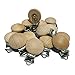 Alenybeby 10pcs Natural Beech Wood Pacifier Clips Teething Grasping Toy Suspender Clips Charm Antique DIY Baby Teether Toys (3.5cm/10pcs)