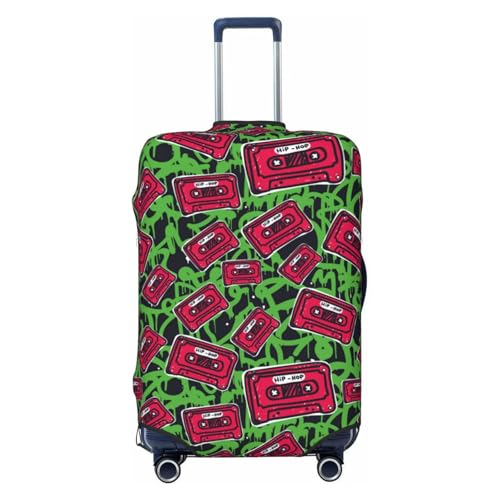 VOSERY Travel Luggage Cover - Graffiti Tape Washable Suitcase Covers Protector Fits 18-32 Inch Luggage