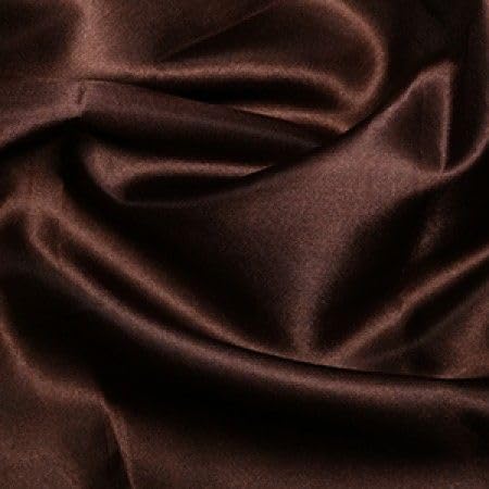 DZYPlain Satin Silk unstitched Fabric/cloth, Dress Material, 44 Inch Width formaking Sarees 600 TC shine Fabric (Brown, 6 Mtr)