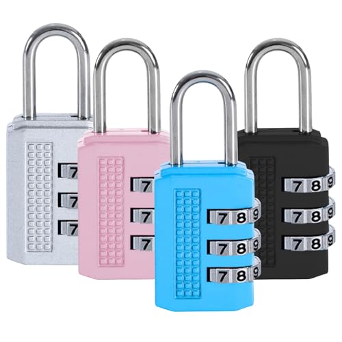 4-Pcs-Luggage-Locks-Combination-Padlocks-Suitcase-Locks-Alloy-Body-Small-Code-Lock-3-Digit-Security-Padlock-for-Suitcases-Baggage-Backpacks-Briefcases-Small-Locker-Lock-for-Gym-School