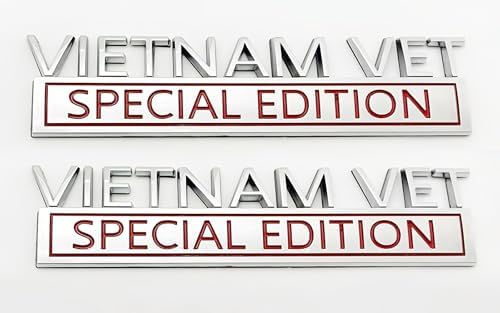Combat Veteran Edition 3D Raised Emblem Decal - Matte Black Truck Badge For F150, Silverado, F250, F350, C10 (5.9"x1.4") - View #4