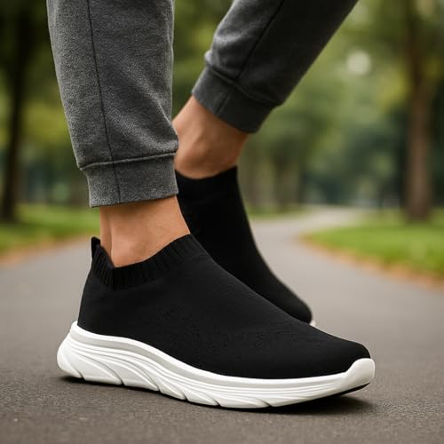Kraasa PACE Men's Black Walking Shoes - Image 5