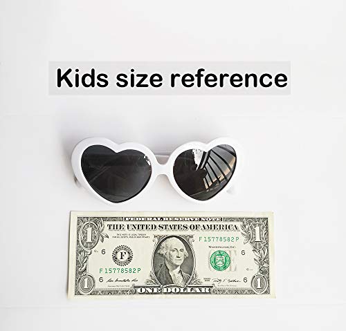 Fourchen Childrens Heart Shaped Sunglasses Classic Girls Uv400 Retro Love Kids Glasses  thumb #5
