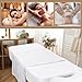 12 Pcs 4 Sets Premium Microfiber Massage Table Sheet Set, Include Massage Table Cover, Massage Fitted Sheet, Massage Face Rest Cover for Beauty Salon Spa Hair Salon, White