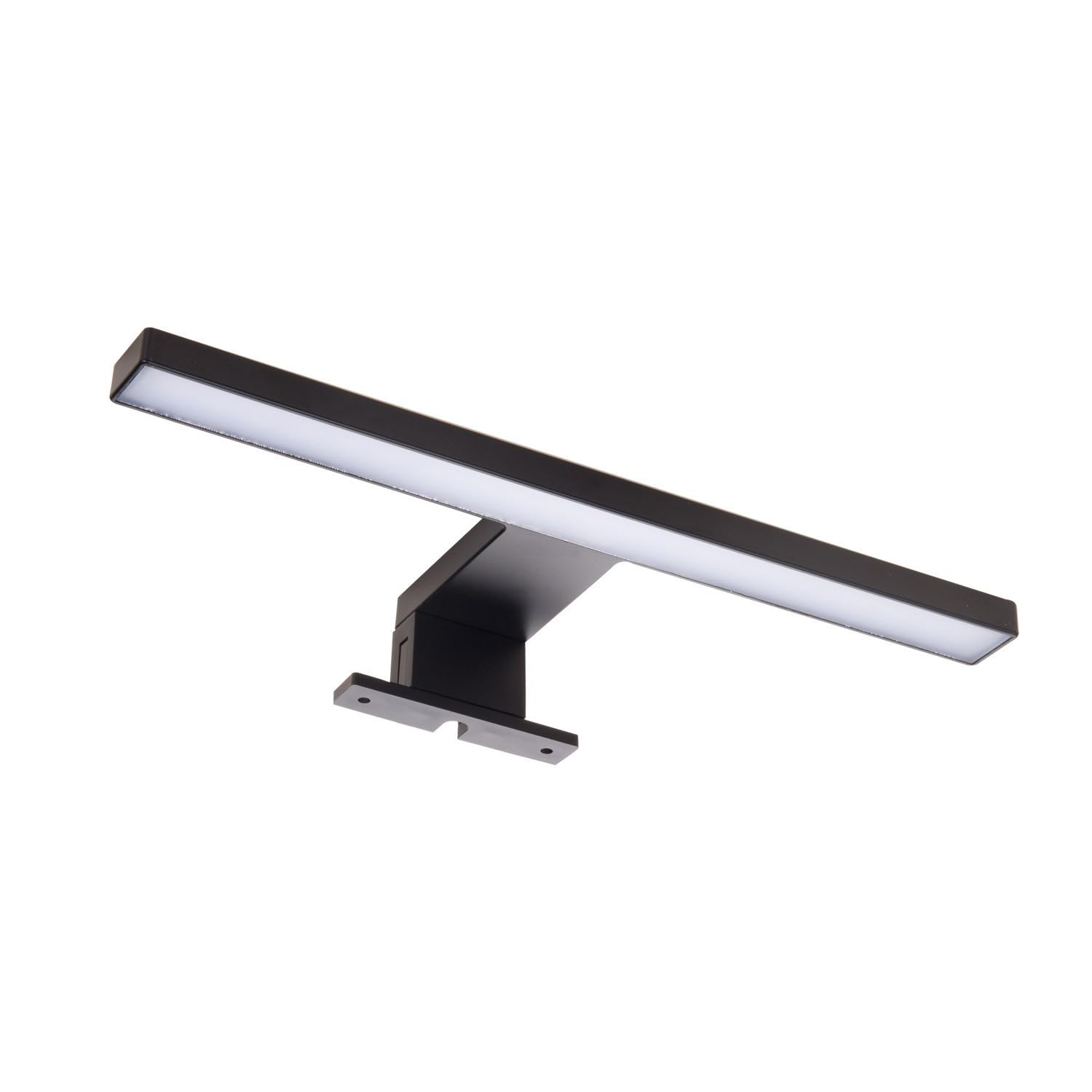 LEDKIA LIGHTING Aplique LED para Espejo de Baño Carl 5 W 6000 K Blanco Frío | Negro | Instalación sobre espejo para iluminación frontal uniforme en lavabos y aseos