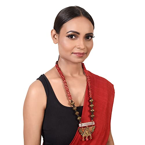 Image of AAKRITI ART CREATIONS Handcrafted Tribal Dhokra Necklace Collection | Royal, Pharaoh & Butterfly-Inspired Artisan Brass Statement Jewelry | Ethnic, Elegant & Artistic Necklaces for Women