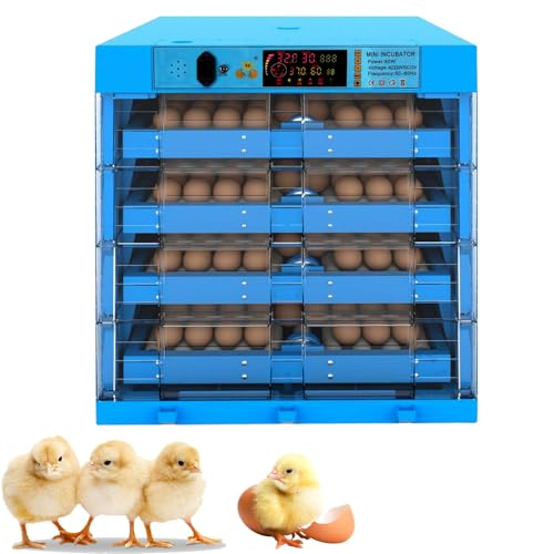 ZephyrGlow Incubadora Huevos Gallina con Giro Automático, Control de Temperatura y Visor de Humedad - Incubadora automática para Pollos, Patos y Otros pájaros,256Egg