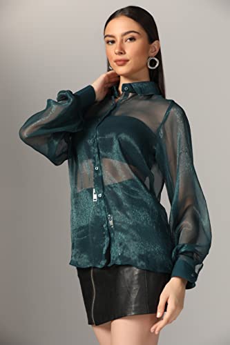Image of GRECIILOOKS Shirt for Women | Women Shirt | Long Shirt for Women | Shirt Tops for Women | Oversized Shirt for Women