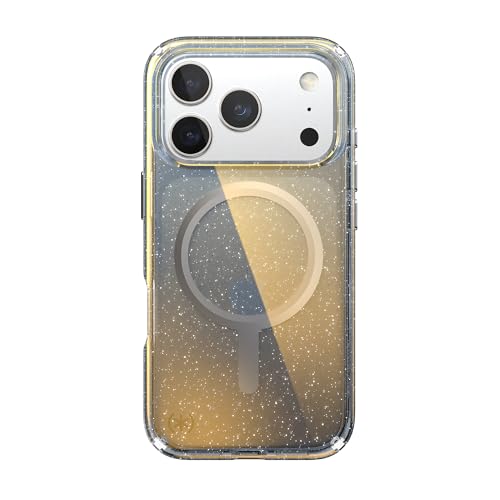 Image of Speck Presidio LUX for iPhone 17 Pro Case, MagSafe-Compatible, Slim Protective Case, Hyper Mirror Glitter /Silver Metallic