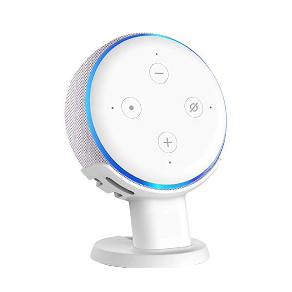 oGoDeal Stand for Echo Dot 3 3rd Generation Speaker Holder Dot Accessories Desk Table Mount Bracket (White)