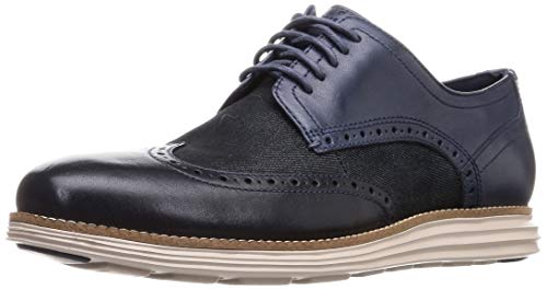 Cole Haan Men's Original Grand Short Wingtip Oxfords, Ombre Blue/Denim, 8.5 Medium US