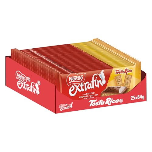 NESTLÉ EXTRAFINO tableta de chocolate con leche y galleta Tosta Rica 25x84g