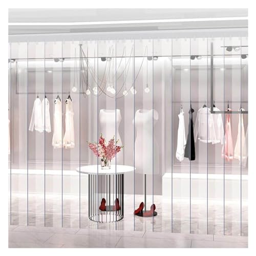 Rideau lanière PVC transparent anti poussière pour isolation de grand entrepôt