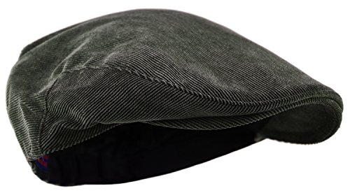 Image of Wonderful Fashion Men's Classic Herringbone Tweed Wool Blend Newsboy Ivy Hat (Large /X-Large, Charcoal)
